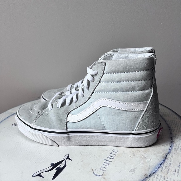 VANS Sk8-Hi Tappered Suede Pastel Blue Skater Sneakers Women’s 7.5 Men’s 6 - Picture 3 of 10